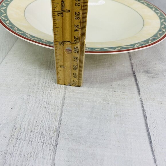 PTS international Interiors PROVENCE Fruit Leave Porcelain  Rim Soup Bowl Set 4 - Picture 12 of 16